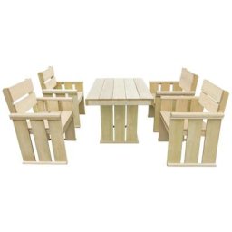 Mobilier à dîner d'extérieur 5 pcs Pin imprégné Vidaxl Brun