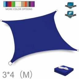 Voile d'ombrage Jardin Piscine UV Anti-UV Quad 34(m) Bleu