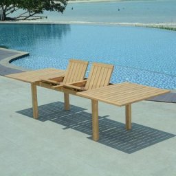 Table extensible teck Ecograde Constantine xl 194/294 x110 cm - Naturel
