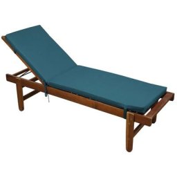 Coussin bain de soleil 60x190 cm Hawai bleu canard - Bleu
