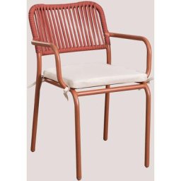 Pack 4 Chaises de Jardin Empilables Arhiza Sklum Rouge Tuile - Rouge Tuile