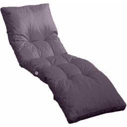 Coussin bain de soleil 185 x55cm Gris carbone