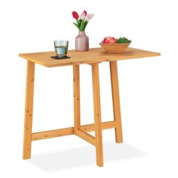 Table rectangulaire pliante, bois, terrasse, extérieur, balcon, jardin, pliable, hlp: 73x80x50 cm,