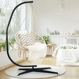 Support pour chaise suspendue Structure métallique robuste pour Amache/chaise à bascule / chaise à