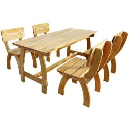 Mobilier à dîner d'extérieur 5 pcs Pinède imprégnée Vidaxl Brun