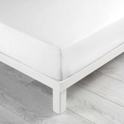 Douceur D'intérieur - Drap housse en coton bio pour lit 2 personnes Biolina - Blanc - 140 x 190 cm