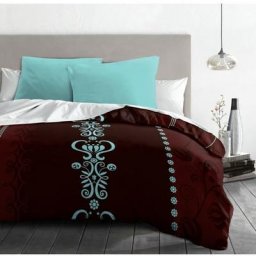 Home Linge Passion - juliette blue Parure de couette Microfibre - Chocolat - 220x240 cm