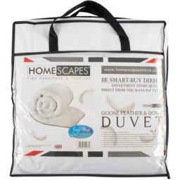 Couette enfant 120 x 150 cm en plumes et duvet d'oie, 485 g/m² - Blanc - Homescapes