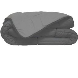 Calgary Couette chaude Microfibre 400g/m² Acier & Argent 240x260cm