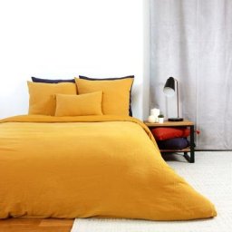 Parure de lit gazgaz double gaze de coton 240x220 cm - Jaune Or
