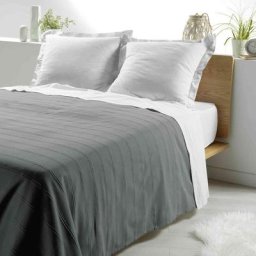 Douceur D'intérieur - Couvre-lit (180 x 220 cm) Symphonie Gris anthracite
