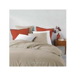 Parure de lit 3 Pièces en coton Linette - Beige - 240 x 220 cm - Livraison gratuite - Beige