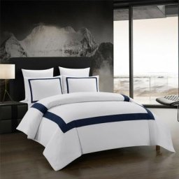 Housse de Couette avec Taie d'oreiller Parure de lit Hôtel avec Fermeture éclair en Microfibre Set