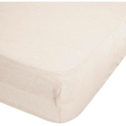 Atmosphera - Drap housse 100 % lin B30 beige 140x190 créateur d'intérieur - Lin