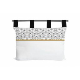 Soleil D'ocre - Tête de lit en coton 45x70 cm osiris, par Blanc