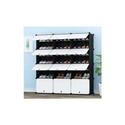 Meuble à chaussures portable à 7 niveaux, 42 paires, 12 Cubes, meuble de rangement extensible pour