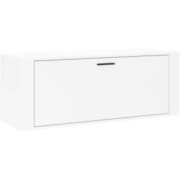 Armoire à chaussure murale Blanc brillant 100x35x38 cm Vidaxl Blanc brillant