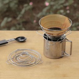 Blue Dream - Filtre à café en acier inoxydable, porte-gobelet pliable en acier inoxydable, adapté