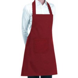 Tablier de Cuisine Coton Résistant Harnais Bar Restaurant Garçon Unisexe - Rouge