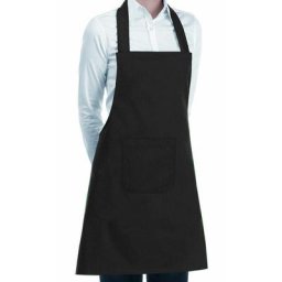 Tablier de Cuisine Coton Résistant Harnais Bar Restaurant Garçon Unisexe - Noir
