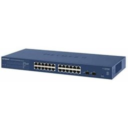 Netgear gs724t-400eus prosafe smart switch 24 gigabit copper ports + 2 sfp slot for fibre