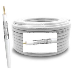 Ame Distribution - 20 m Câble Coaxial tv, 5fois blindé pour installation sat, dvb-s, dvb-c, dvb-t,