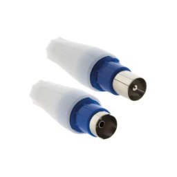 Evoe - Lot de 2 fiches coaxiales tv droites 9,52 mm, 1 mâle et 1 femelle évoé