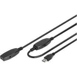 Digitus Câble USB USB 3.2 Gen1 (USB 3.0) USB-A mâle, USB-A femelle 15.00 m noir blindé, blindage