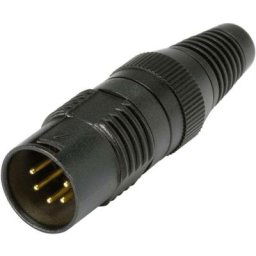 Xlr mâle, droit Hicon HI-X5CM-G Nombre de pôles (num): 5 noir 1 pc(s) - noir