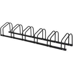 Râtelier 6 vélos dim. 179L x 33l x 27H cm acier galvanisé noir - Noir