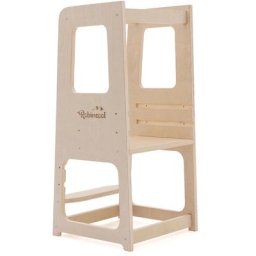 Tour d'Apprentissage Montessori Robincool Evolutive 40x44x90 cm en Bois Éco avec Hauteur Réglable