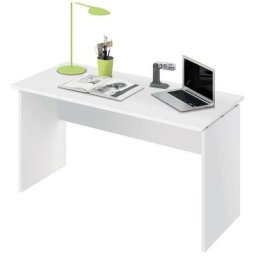 Bureau d'ordinateur multimédia blanc brillant Bureau d'ordinateur blanc brillant pour le bureau, le