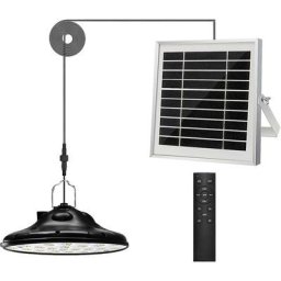 Lampe solaire d'extérieur 100leds 1200lm,3 Mode,4 Luminosité avec télécommande,ip66
