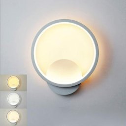 Applique Murale Interieur,Applique Murale Design Ronde Blanc,Trois Modes D'éclairage,RA≥85 Lampe