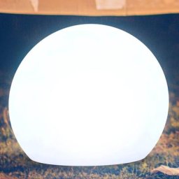 Boule lumineuse 60 solaire+batterie rechargeable led rgb avec télécommande ø60x55cm - Moovere