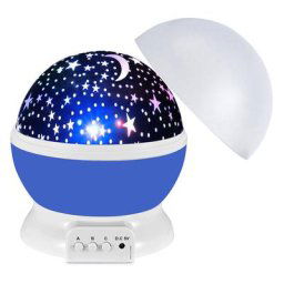 Veilleuse Etoile Projection, Veilleuse Enfant Rotation à 360° Lampe Projecteur Lumière Plafond,