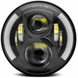 Phare led de moto 12 V/24 v, clignotant rétro rond, remplacement de phare Jeep Wrangler 7 pouces