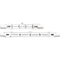 Lampe halogène linéaire eco double culot 230V R7s 118mm 160W Sylvania 0021715 - Translucide