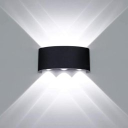 Moderne Applique Murale led Interieur Aluminium , Noir Lampe Murale Up Down led pour Chambre Salon