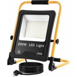 Projecteur de chantier led 200W 16000LM lampe chantier Projecteur led avec câble 3M et étanche IP66
