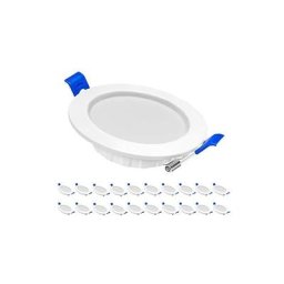 Naizy - led Encastrables Plat 5W 230V Luminaire Spot Plafond Encastré Aluminium Mini - 20x5W Blanc