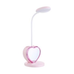 Lampe de bureau une LED pour filles, lampe de bureau une LED rechargeable avec port de charge USB