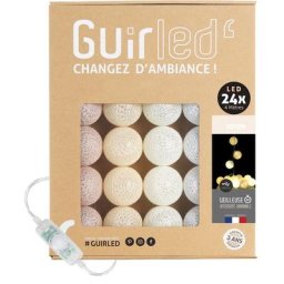 Coton Classique Guirlande lumineuse boules coton led usb 24 boules - 24 boules