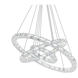 Suspension 96W Lustre de Cristal led Suspension led Luminaire de Salle à manger Eclairage de