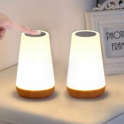 Lot de 2 lampes de chevet tactiles led veilleuse portable veilleuse lampe de bureau 13 couleurs rvb