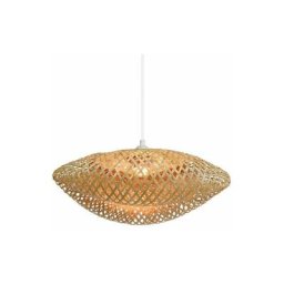 Kosmi - Suspension nature bambou tressé forme coquille milos 40cm