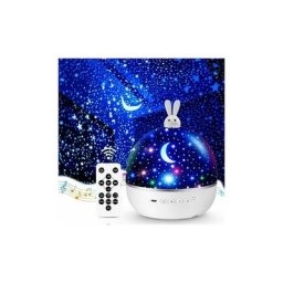 One Fire Veilleuse Bébé Projecteur Ciel Etoile, Bluetooth Veilleuse Musicale et Lumineuse,8 Films