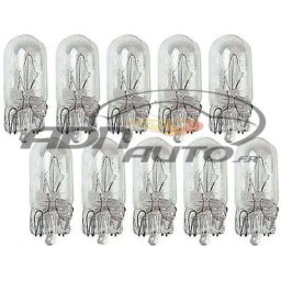 10 Ampoules T10 - 24V - 3W - W2.1 x 9.5d - W3W - clignotant et tableau de bord - Blanc