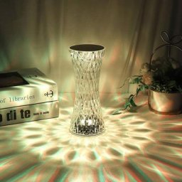 Lampe de table en cristal - Lampe de table led diamant 16 couleurs - Lumière d'ambiance