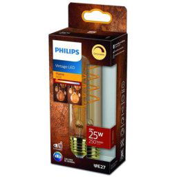 Ampoule led Tube T32 E27 25W Blanc Chaud Ambrée Compatible Variateur, Verre - Philips
